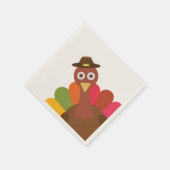 感謝祭のトルコ。おもしろい.ユーモア。 スタンダードカクテルナプキン (角)