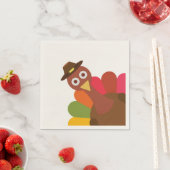 感謝祭のトルコ。おもしろい.ユーモア。 スタンダードカクテルナプキン (インサイチュ)