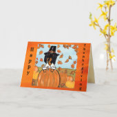 感謝祭のドキシー カード (黄色い花)