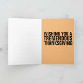 感謝祭のドナルド・トランプ キッス グリーティング カード (内部)