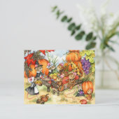 感謝祭のネズミ-かわいい郵便はがき シーズンポストカード (スタンド正面)