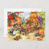 感謝祭のネズミ-かわいい郵便はがき シーズンポストカード (正面/裏面)