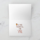 感謝祭のバナーのグリーティングカード シーズンカード (内部)