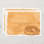 感謝祭のパイ招待状 招待状 (正面/裏面)