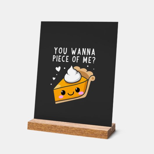 感謝祭のパイ アクリルサイン (傾斜)