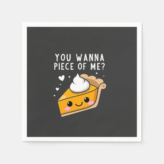 感謝祭のパイ スタンダードカクテルナプキン (正面)