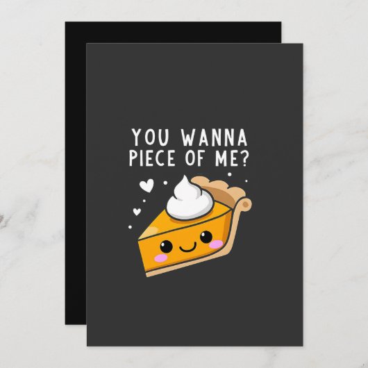 感謝祭のパイ 招待状 (正面/裏面)