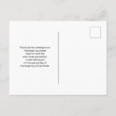 感謝祭のパターンありがとう ポストカード (裏面)