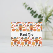 感謝祭のパターンありがとう ポストカード (スタンド正面)