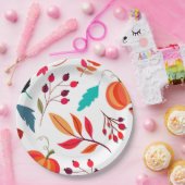 感謝祭のパターン ペーパープレート (パーティー)