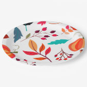 感謝祭のパターン ペーパープレート (アングル)