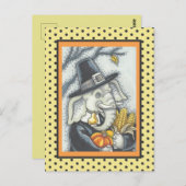 感謝祭のパンダ、感謝のピルグリム象 ポストカード (正面/裏面)