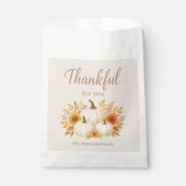 感謝祭のパンプキンとヒマワリ | エレガントなサンクスギビング フェイバーバッグ (正面)