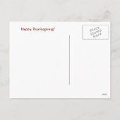 感謝祭のパンプキンと紅葉のホリデー シーズンポストカード (裏面)