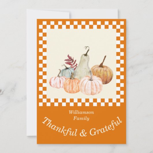 感謝祭のパンプキンハーベストをカスタマイズ シーズンカード (正面)