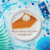 感謝祭のパンプキンパイの紙皿 ペーパープレート (パーティー)