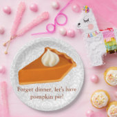 感謝祭のパンプキンパイの紙皿 ペーパープレート (パーティー)
