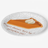 感謝祭のパンプキンパイの紙皿 ペーパープレート (アングル)