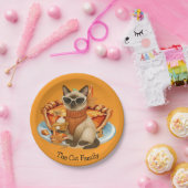 感謝祭のパンプキンパイ猫パーティー ペーパープレート (パーティー)