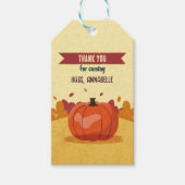 感謝祭のパンプキン子供写真オータムギフトタグ ギフトタグ (正面)