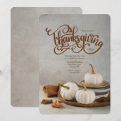 感謝祭のパンプキン招待状 招待状 (正面/裏面)