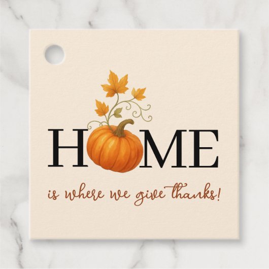 感謝祭のパンプキン　ホームは感謝する場所 フェイバータグ (正面)