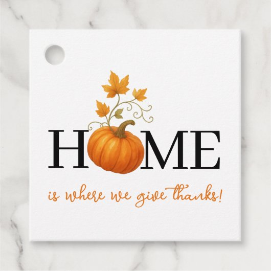 感謝祭のパンプキン　ホームは感謝する場所 フェイバータグ (正面)