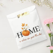 感謝祭のパンプキン ホームは私たちが感謝する場所 フェイバーバッグ (封をした状態)