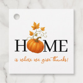 感謝祭のパンプキン ホーム  私たちが感謝する場所 フェイバータグ