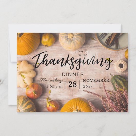 感謝祭のパンプキン 招待状 (正面)