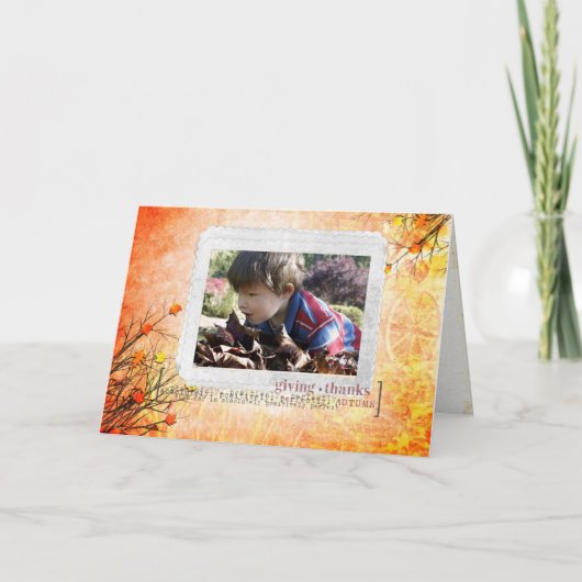 感謝祭のパーソナライズなカード シーズンカード (正面)