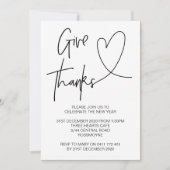 感謝祭のパーティの招待状は感謝の招待を与えます 招待状 (正面)