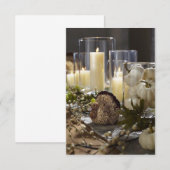 **感謝祭のパーティーまたはディナー** のご招待 招待状 (正面/裏面)