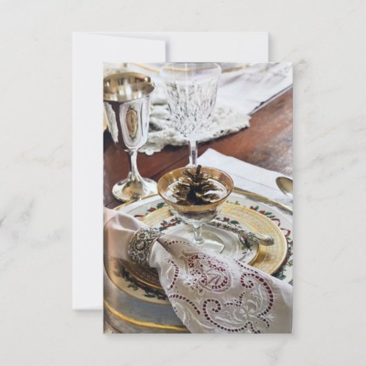 **感謝祭のパーティーまたはディナー** への招待 招待状 (正面)