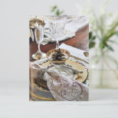 **感謝祭のパーティーまたはディナー** への招待 招待状 (スタンド正面)