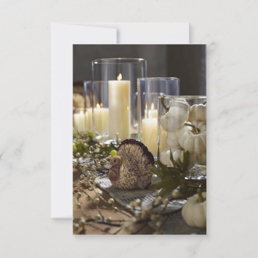 **感謝祭のパーティーまたはディナー** 招待状 (正面)