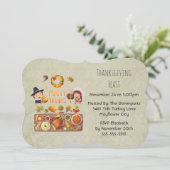 感謝祭のパーティーイラスト - ピルグリム 招待状 (スタンド正面)