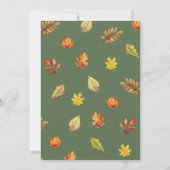 感謝祭のパーティー素朴フレンドディナー 招待状 (裏面)