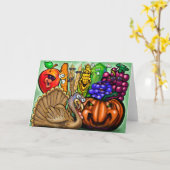 感謝祭のパーティー カード (黄色い花)