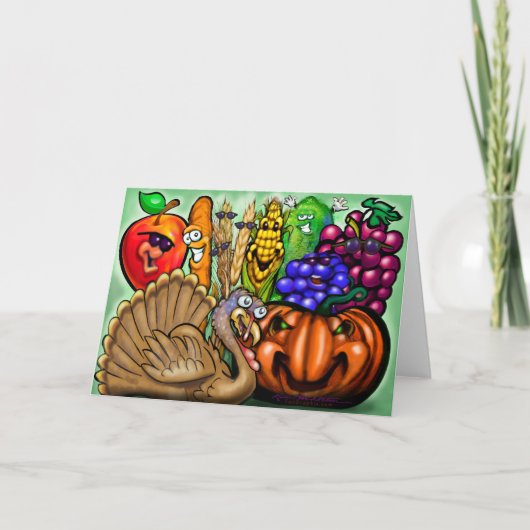 感謝祭のパーティー カード (正面)