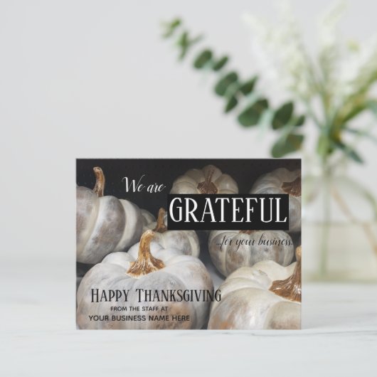 感謝祭のビジネスチャンス ポストカード (スタンド正面)