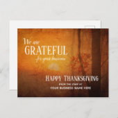 感謝祭のビジネス向けポストカード - 感謝の気持ちを込めて ポストカード (正面/裏面)
