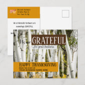感謝祭のビジネス 秋の感謝祭 ポストカード (正面/裏面)