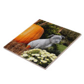 感謝祭のピットブルの子犬 タイル (側面)