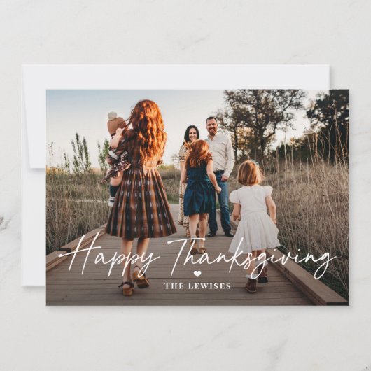 感謝祭のフォトカードをペンディング シーズンカード (正面)