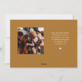 感謝祭のフォトカードをペンディング シーズンカード (裏面)