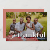 感謝祭のフォトカード シーズンカード (正面/裏面)