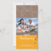 感謝祭のフォトカード:: 落ちる葉1 シーズンカード (正面)