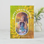 感謝祭のフォトグモダンリーン シーズンカード (スタンド正面)