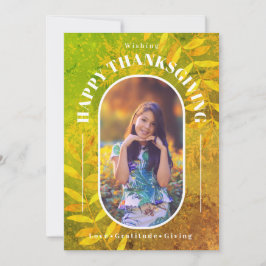 感謝祭のフォトグモダンリーン シーズンカード